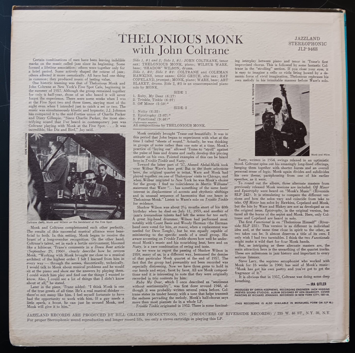 [Used LP] Monk, Thelonious / with John Coltrane