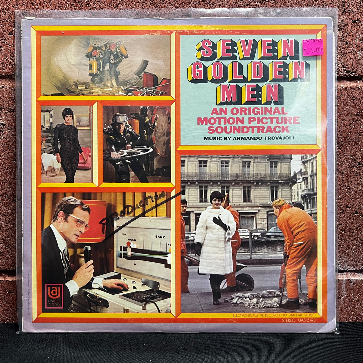 Used Vinyl: Armando Trovajoli ‎"Seven Golden Men Original Motion Picture Soundtrack" LP