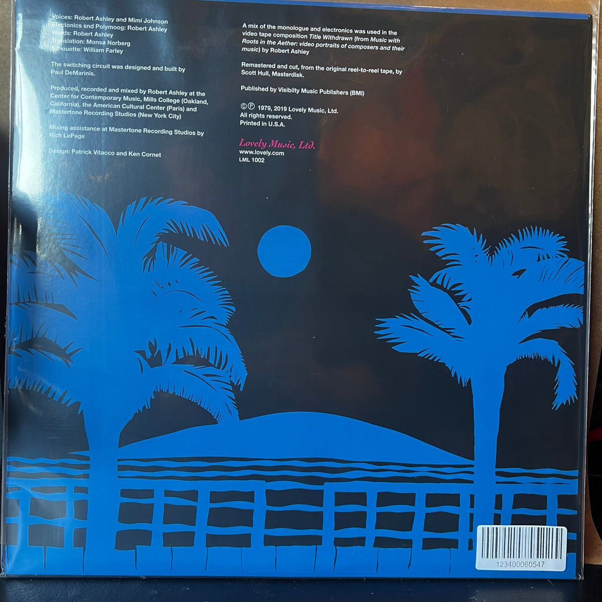 Used Vinyl: Robert Ashley "Automatic Writing" LP (2019 reissue)