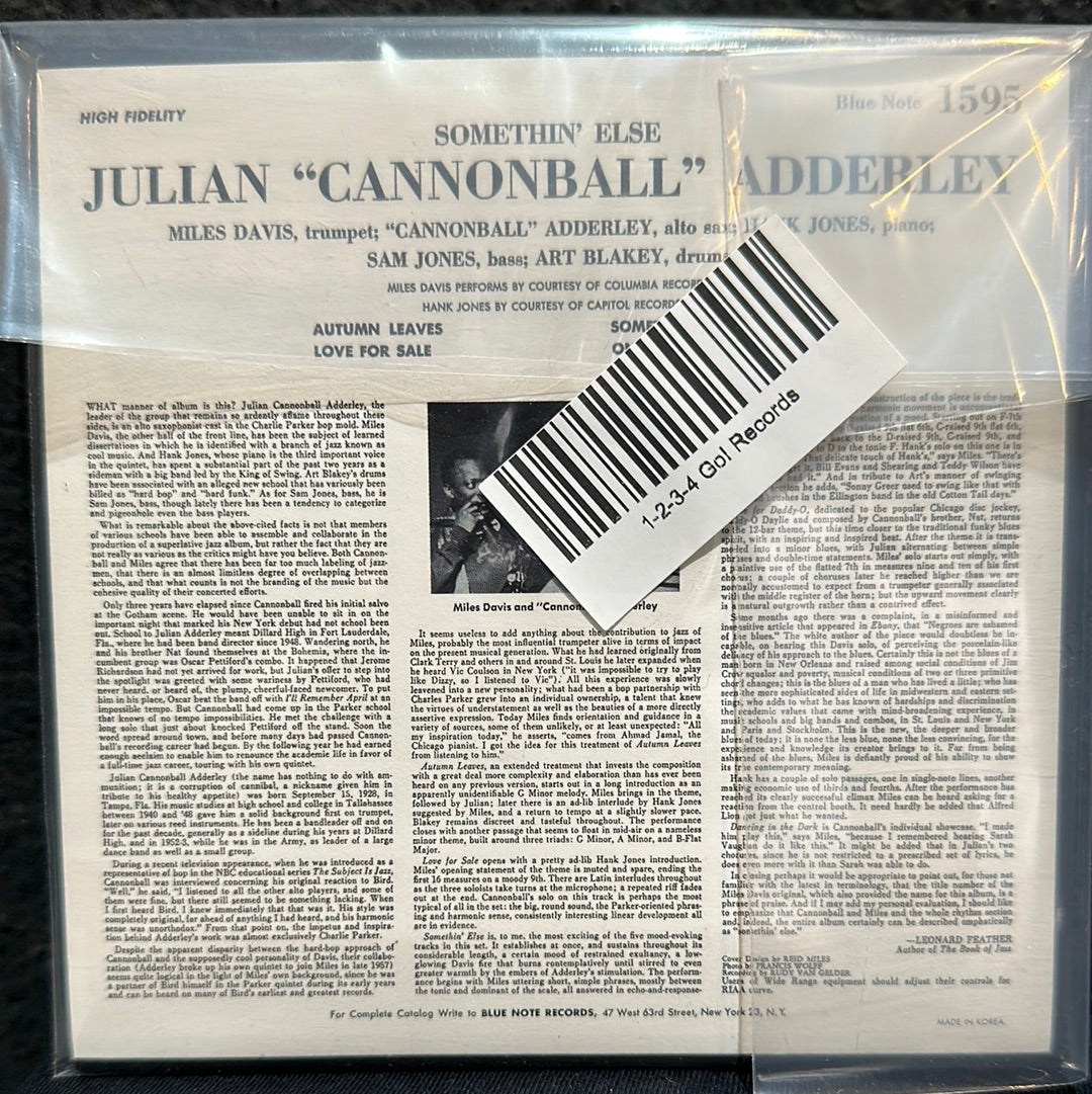 USED CD: Cannonball Adderley “Somethin' Else” CD (Japanese Press)
