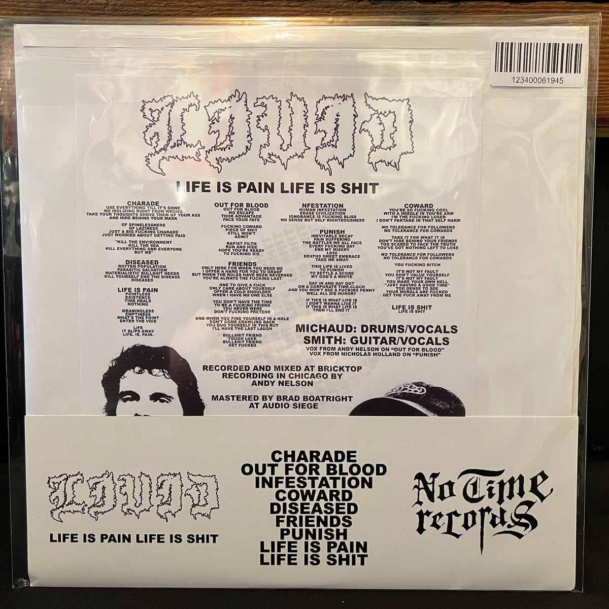 Used Vinyl: Livid "Life Is Pain Life Is Shit" LP (2020 Press - White Vinyl)