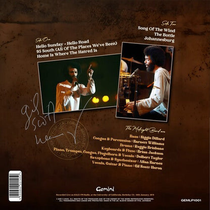 PRE-ORDER: Gil Scott-Heron & The Midnight Band "Berkeley 1978" LP (Indie Exclusive Red Vinyl)