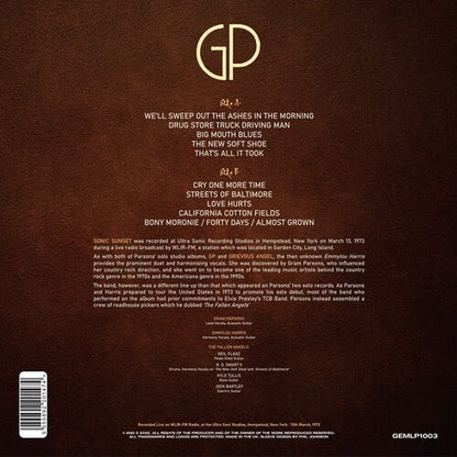 PRE-ORDER: Gram Parsons & The Fallen Angels "Sonic Sunset" LP (Indie Exclusive Color Vinyl)