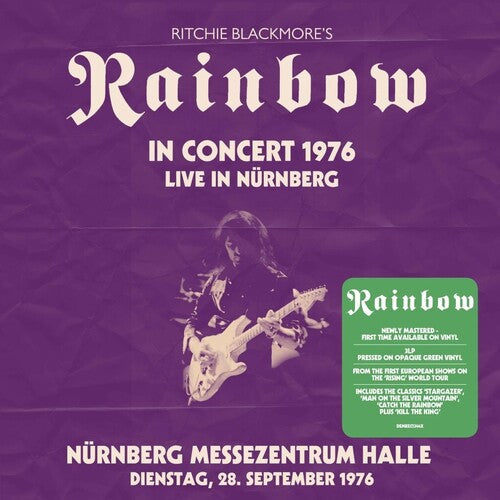 PRE-ORDER: Ritchie Blackmore's Rainbow "Live In Nurnberg 1976: Nurnberg Messezentrum Halle 28.9.1976" 3xLP (Indie Exclusive 140 Gram Green Vinyl)