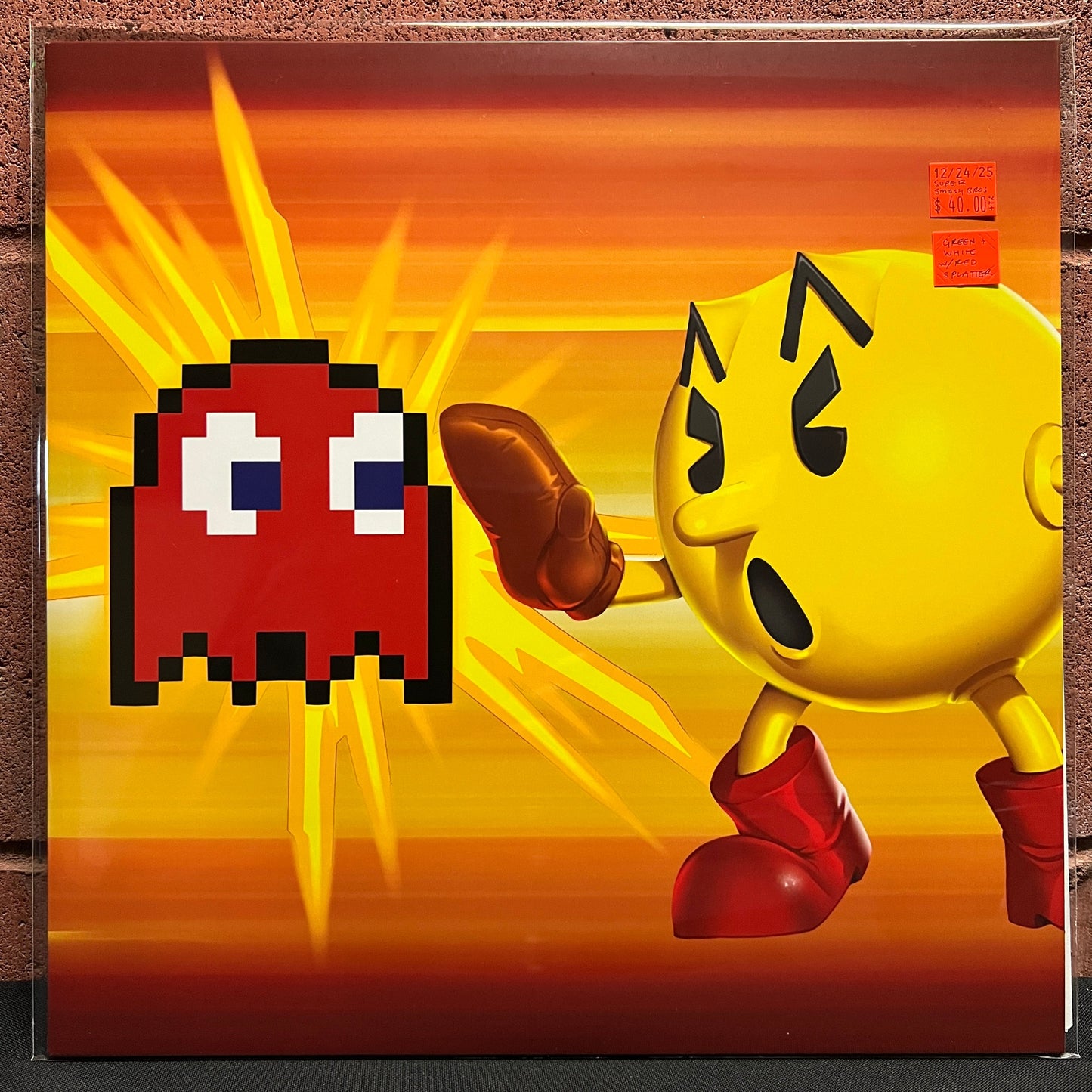 Used Vinyl: Various Artists "Super Smash Bros Ultimate: Pac-Man Selections" LP (Green and White with Red Splatter vinyl)