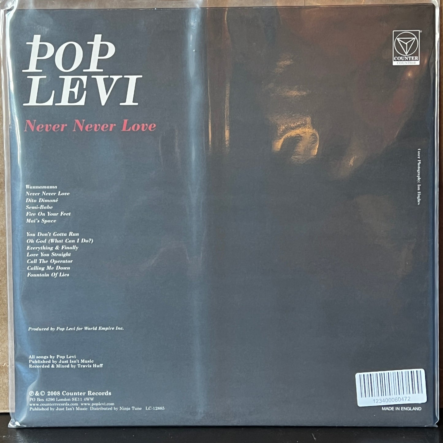 Used Vinyl: Pop Levi ‎"Never Never Love" LP (2008 UK pressing, Red vinyl)