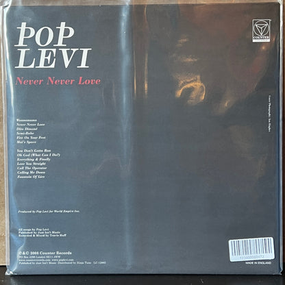 Used Vinyl: Pop Levi ‎"Never Never Love" LP (2008 UK pressing, Red vinyl)