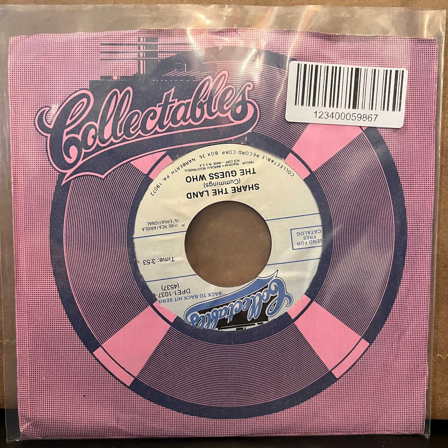 Used Vinyl: The Guess Who "Clap For The Wolfman" 7" (80's pressing)