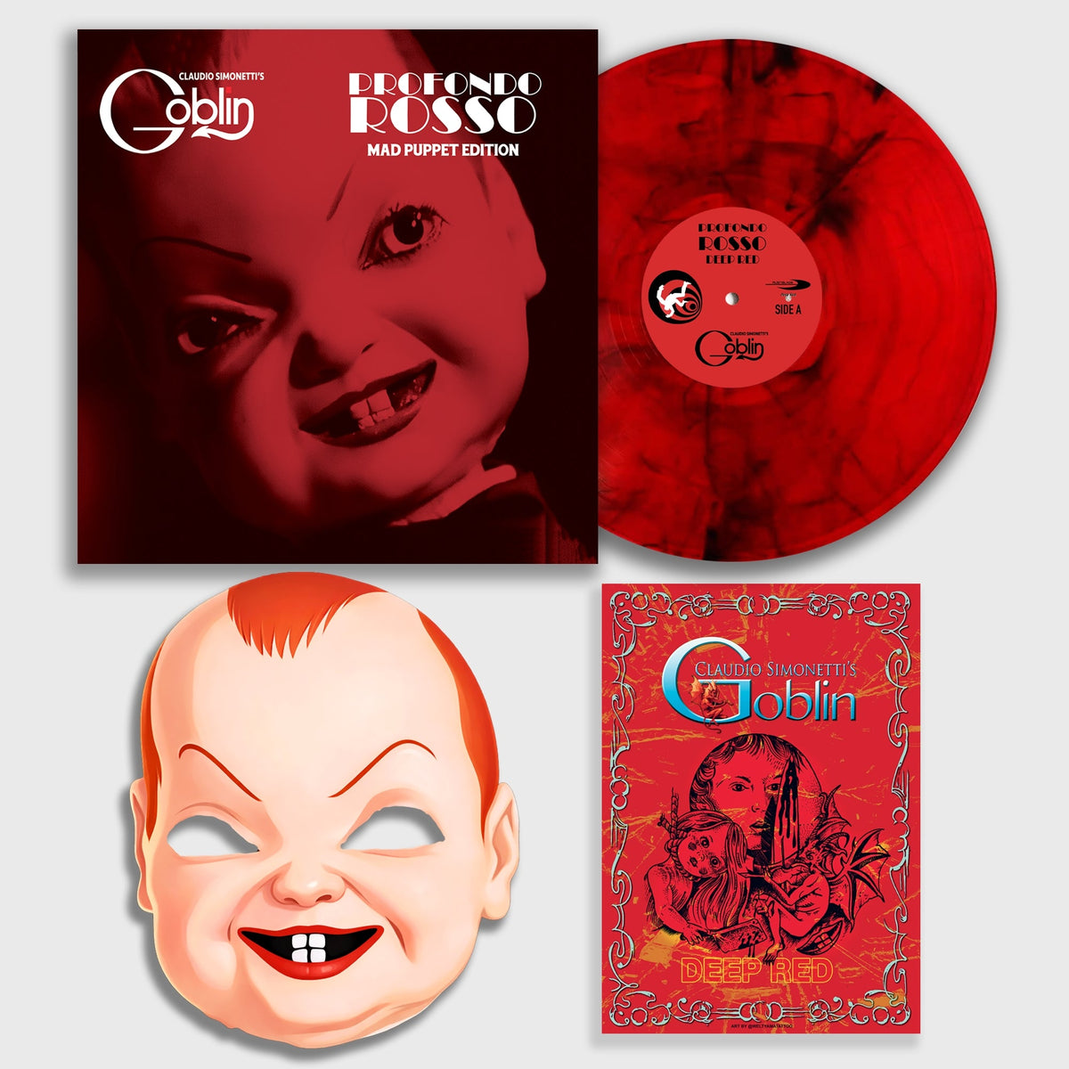 Claudio Simonetti's Goblin "Profondo Rosso (Limited Mad Puppet Edition)" LP (Deep Red Vinyl)