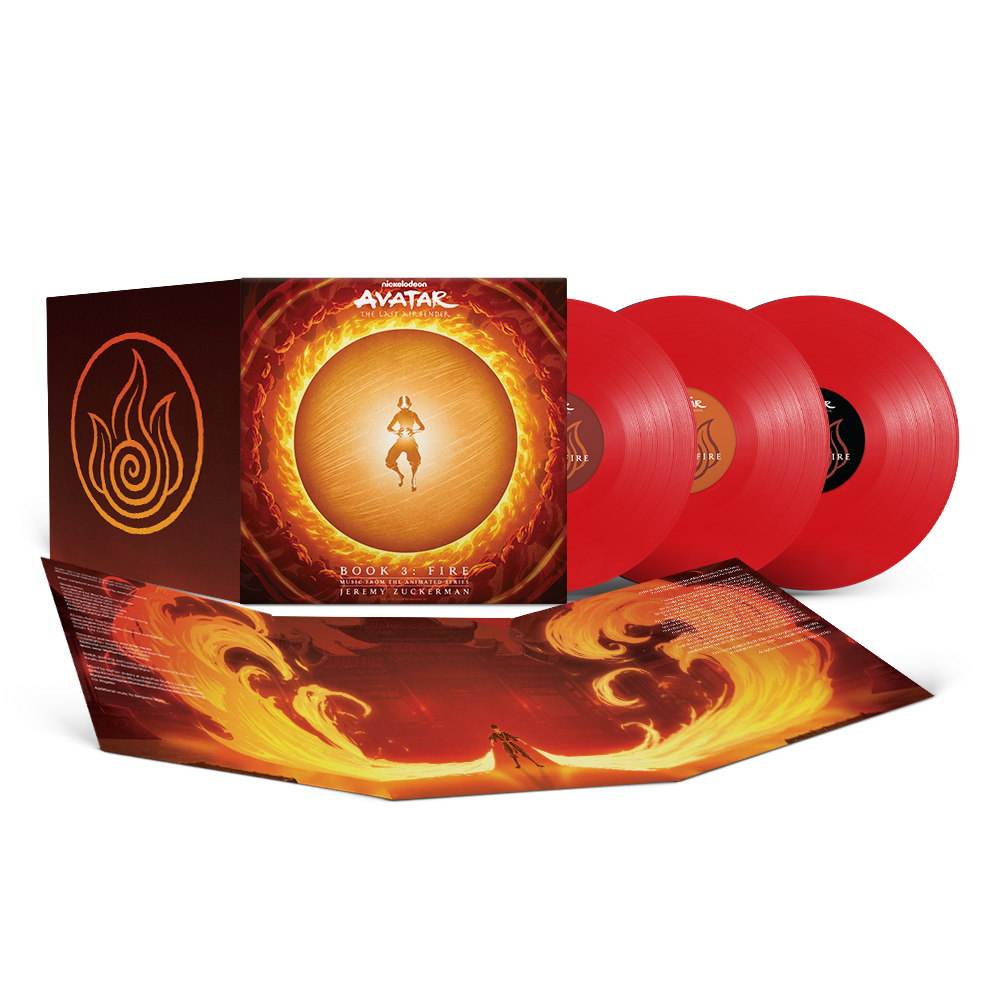 PRE-ORDER: Jeremy Zuckerman "Avatar: The Last Airbender - Book 3: Fire (Music from the Animated Series)" 3xLP (Red Vinyl)