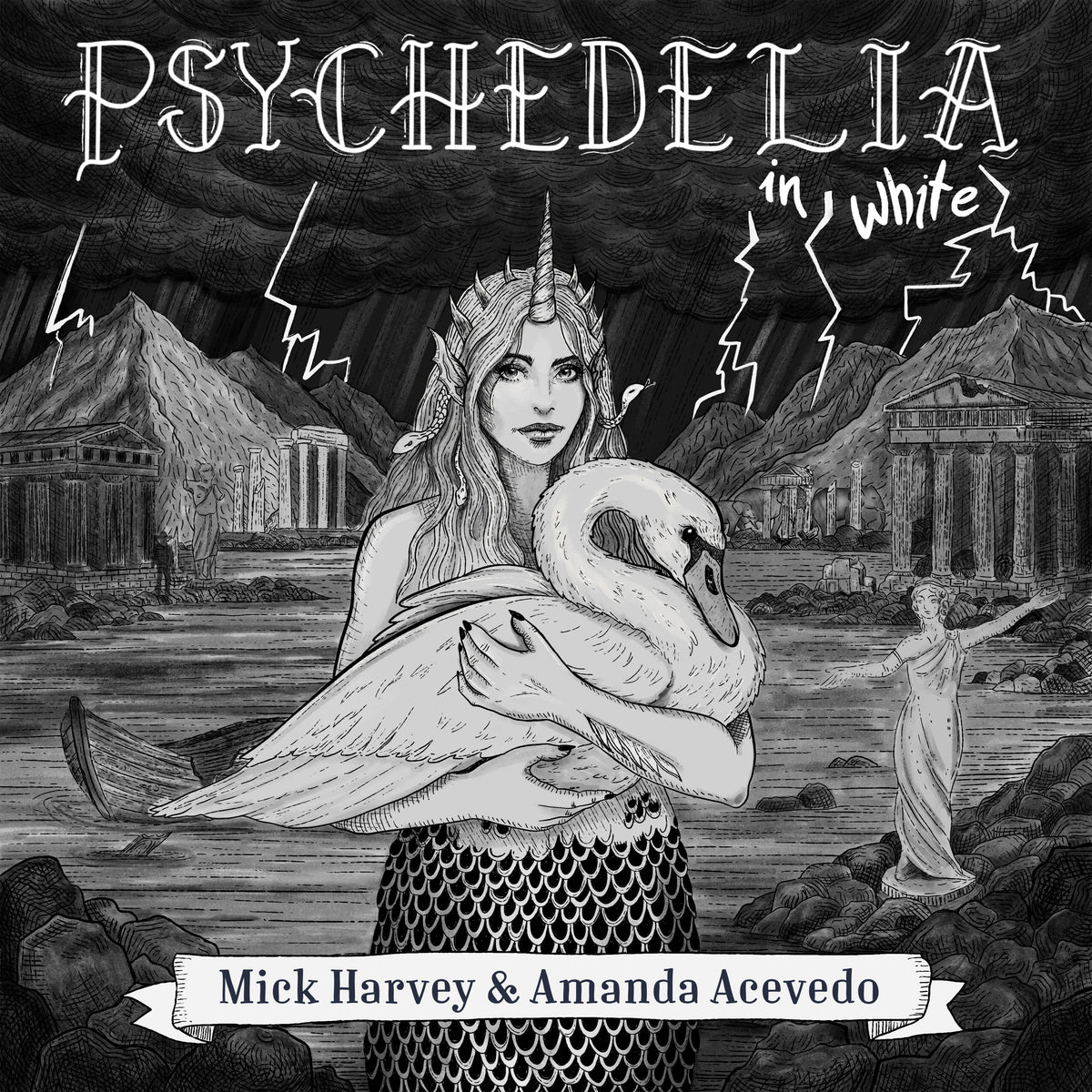 PRE-ORDER: Mick Harvey & Amanda Acevedo "Psychedelia in White" LP (White Vinyl)