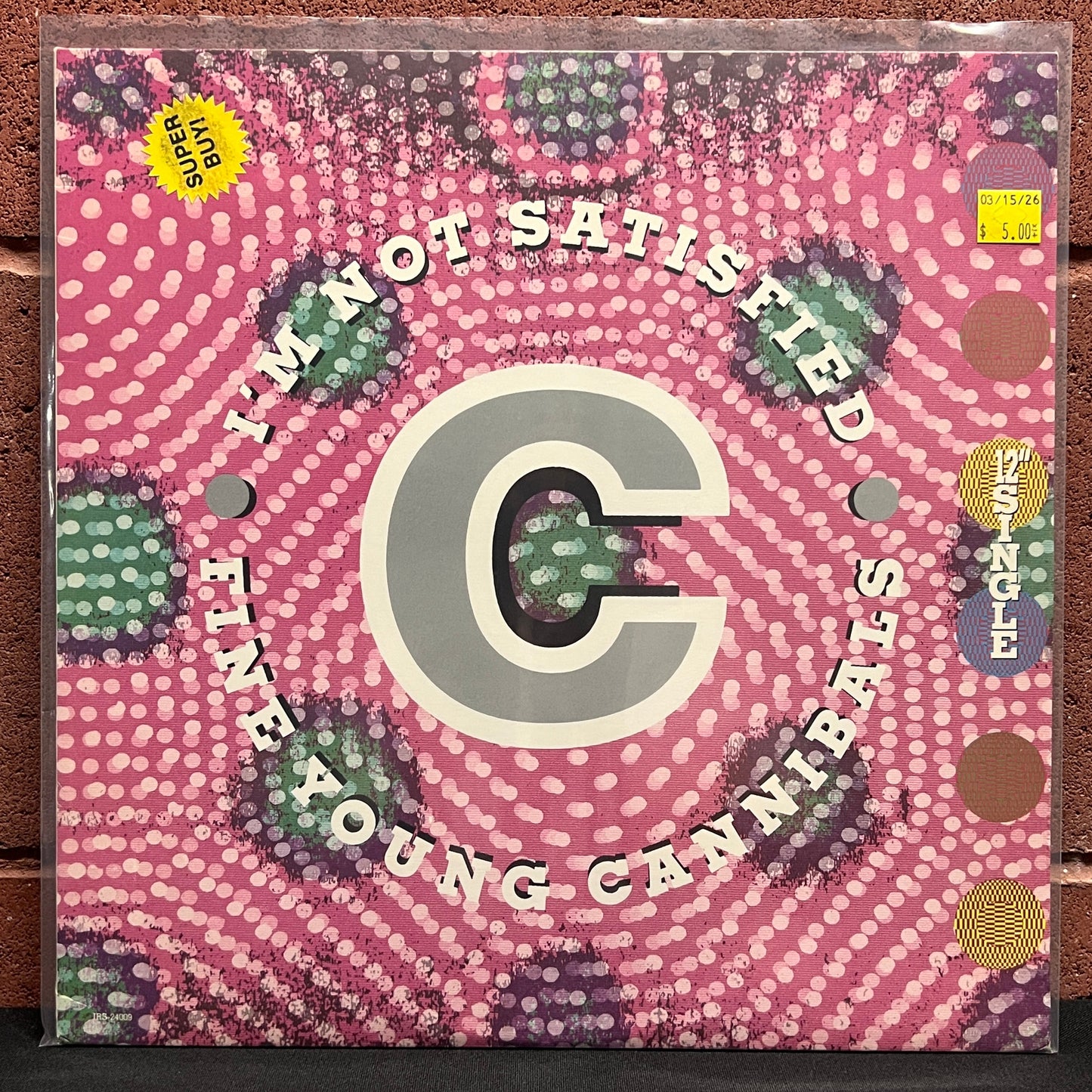 Used Vinyl: Fine Young Cannibals "I'm Not Satisfied" 12" (1990 Press)