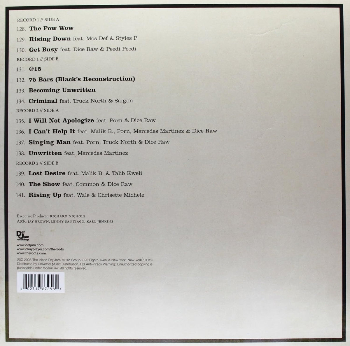 Roots, The/Rising Down [LP]