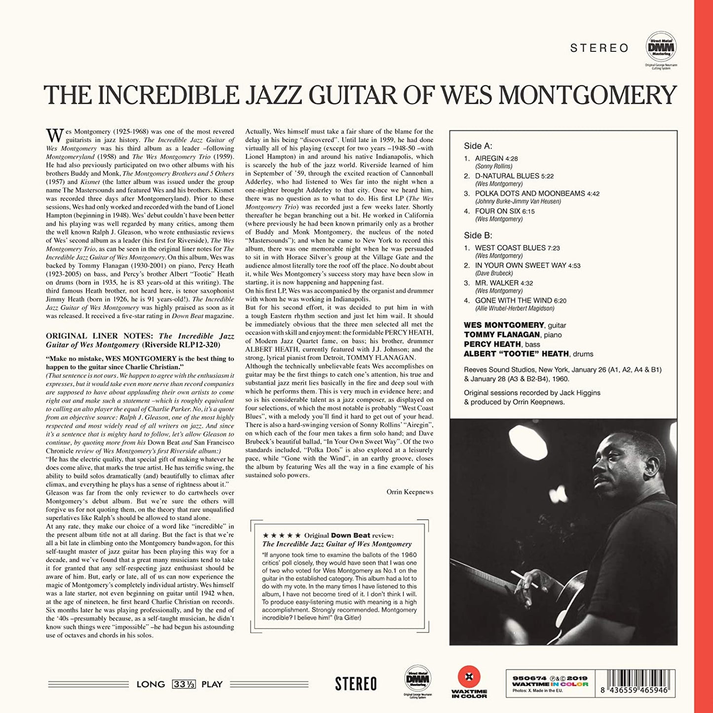 Montgomery, Wes/The Incredible Jazz Guitar Of (Coloured Vinyl) [LP]