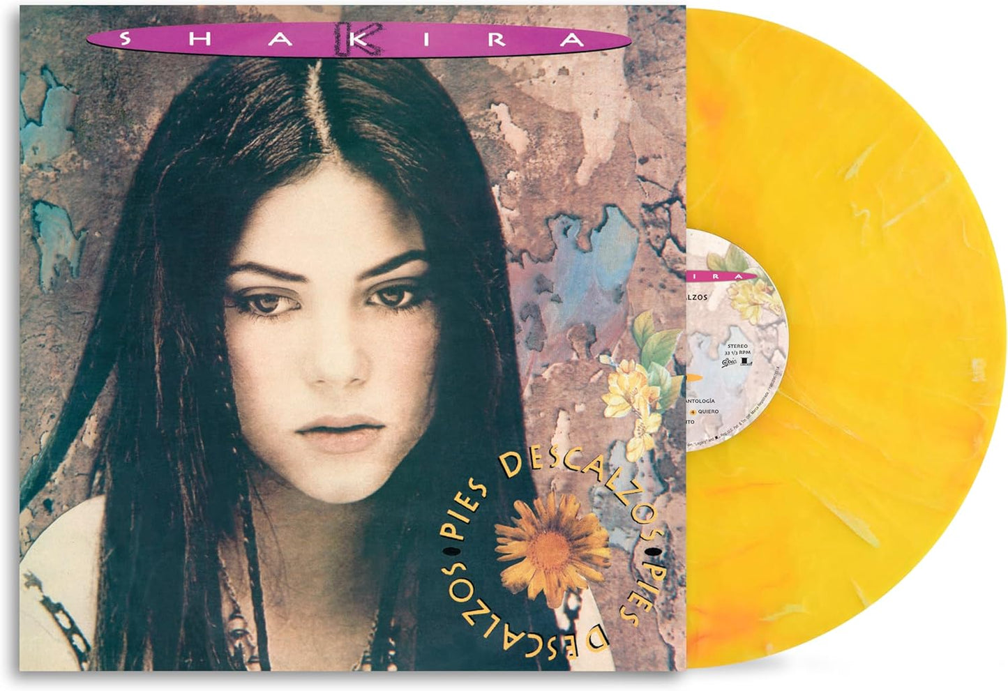 Shakira/Pies Descalzos (Yellow With Red Swirl) [LP]