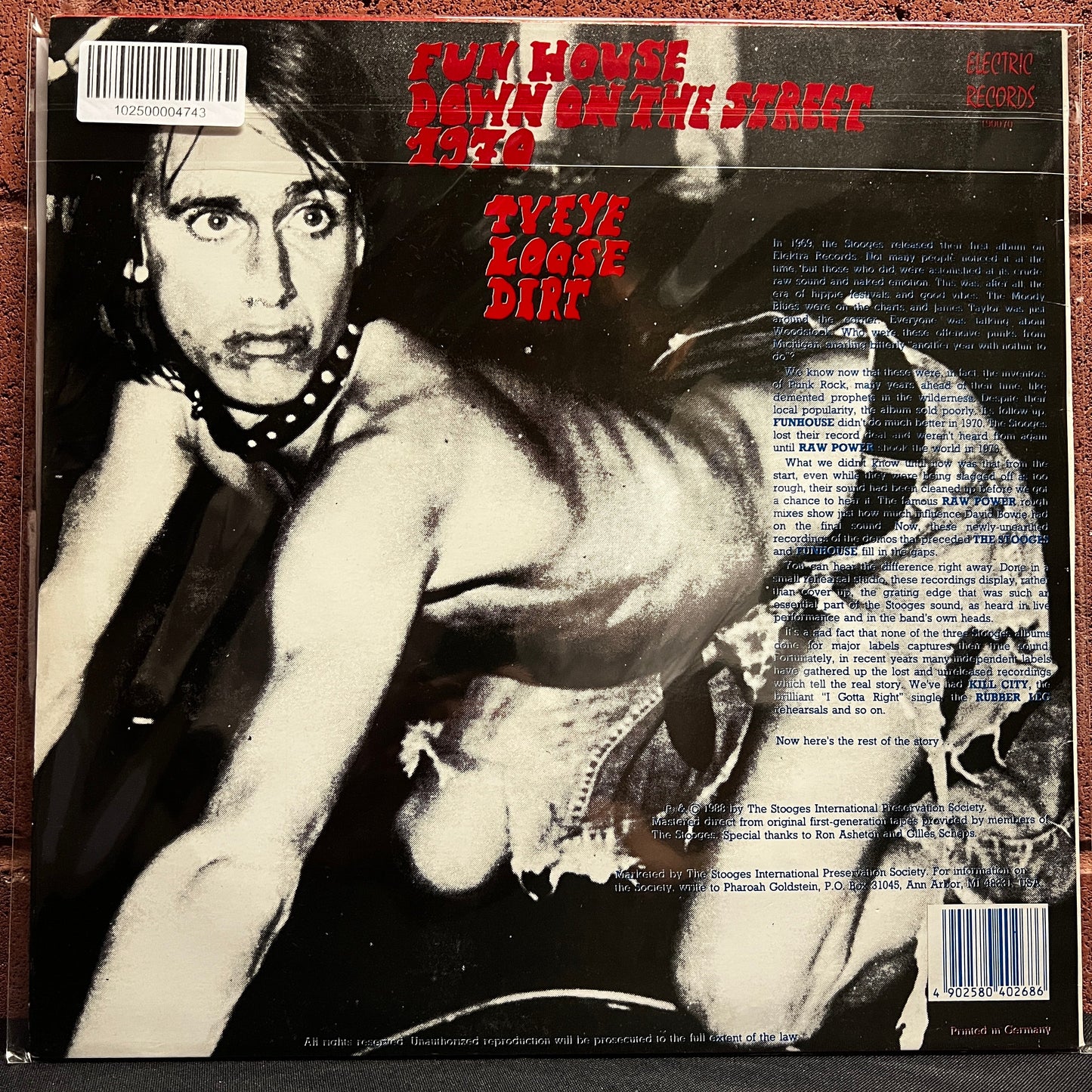 Used Vinyl: Iggy And The Stooges "Raw Stooges Vol. 2" LP (1988 German Issue)