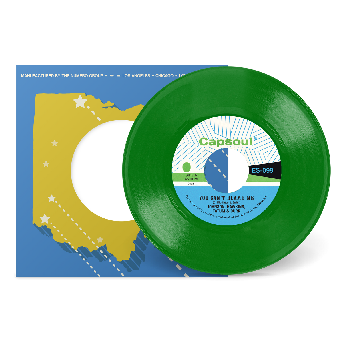 Johnson, Hawkins, Tatum & Durr "You Can't Blame Me b/w You're All I Need To Make It" 7" (Grass Green Vinyl)