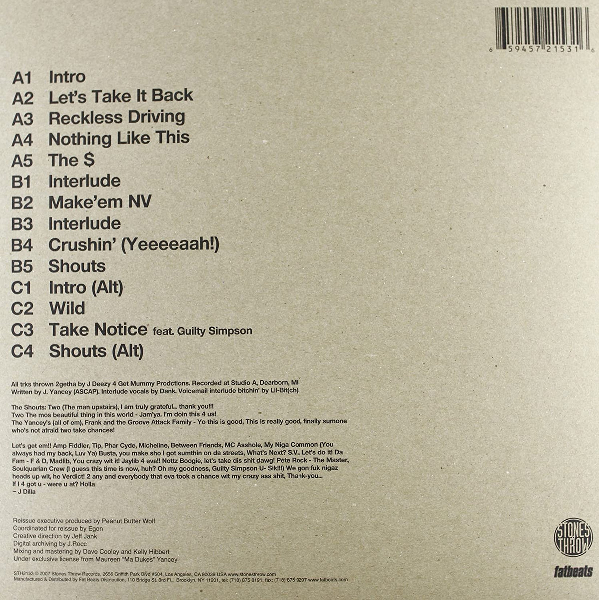 J Dilla/Ruff Draft [LP]