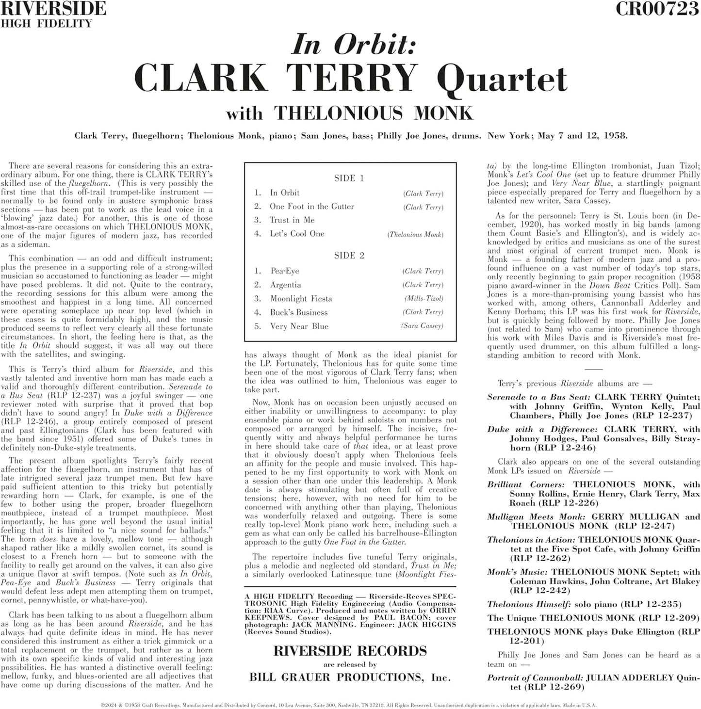 Clark Terry Quartet/In Orbit (Original Jazz Classics) [LP]