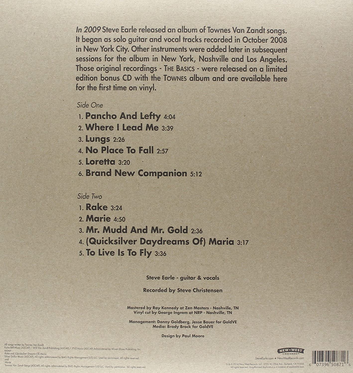 Earle, Steve/Townes - The Basics [LP]