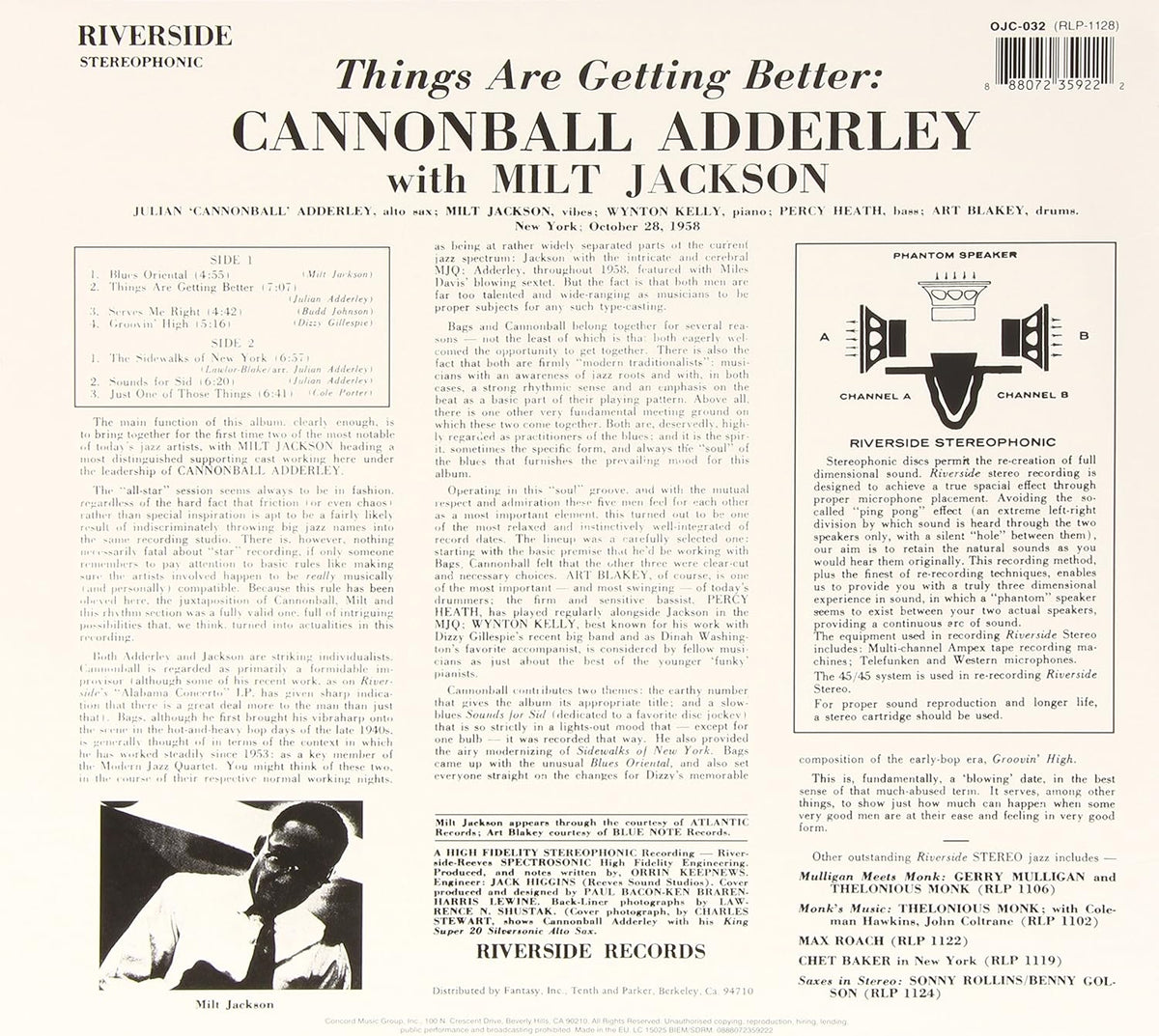 Adderley, Cannonball/Things Are Getting Better [LP]