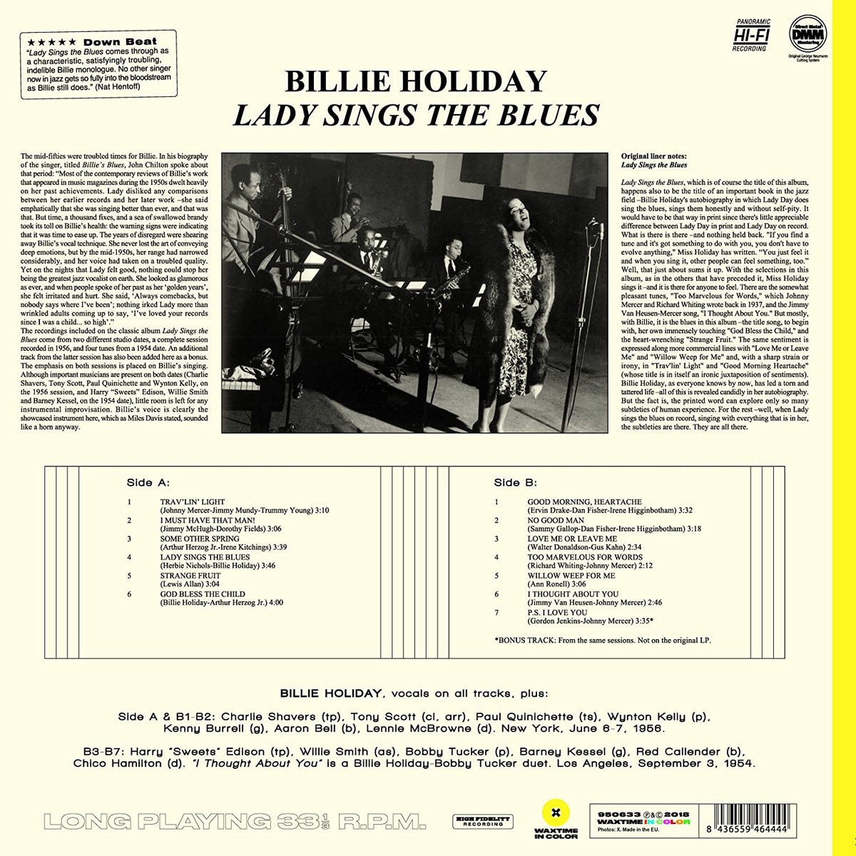 Holiday, Billie/Lady Sings The Blues (Yellow Vinyl) [LP]