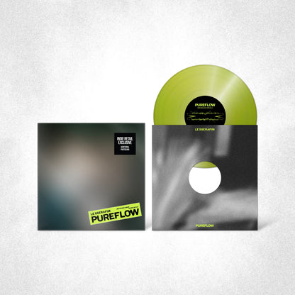 LE SSERAFIM "2nd Studio Album ‘PUREFLOW’ pt.1 Vinyl" LP (Indie Exclusive Electric Yellow Glitter Version)