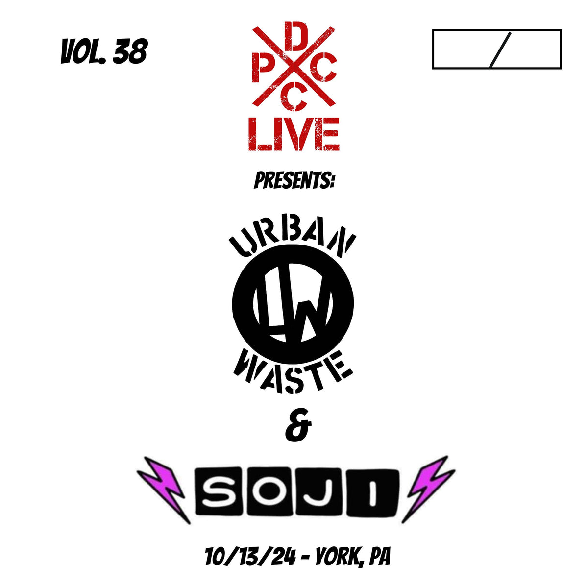 Urban Waste & Soji  "DCxPC Live Vol. 38" LP