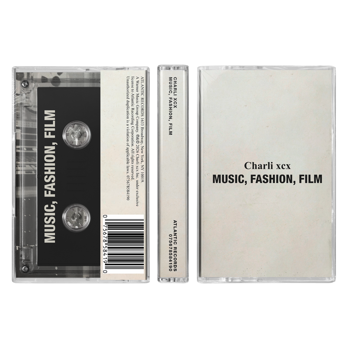 PRE-ORDER: Charli XCX "Music, Fashion, Film" Cassette