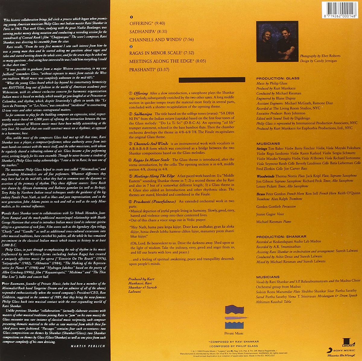 Glass, Philip & Shankar, Ravi/Passages [LP]