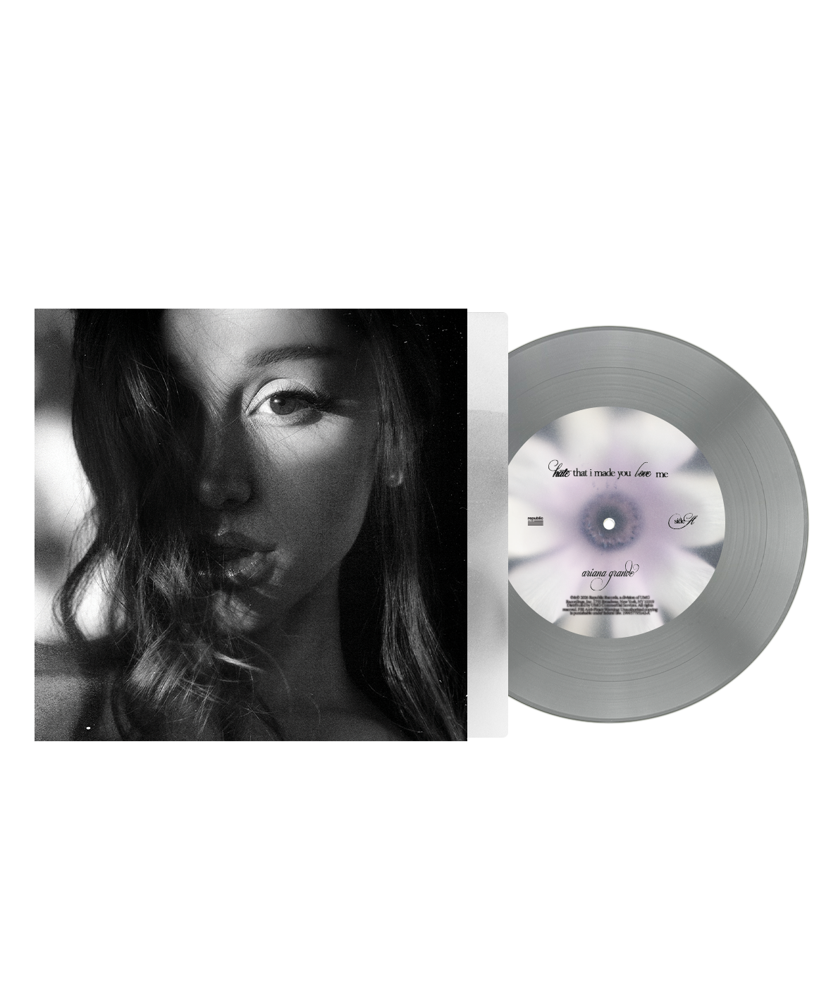 Ariana Grande "hate that i made you love me" 7" Single (Indie Exclusive Fluffy Tail Gray Vinyl)