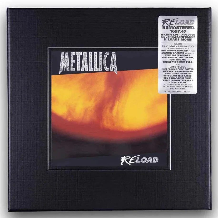 [Pre Order] Metallica - ReLoad - Deluxe Limited Numbered Edition 5LP, 45rpm 7" Vinyl Single, 15CD, 4DVD & Book Box Set  *