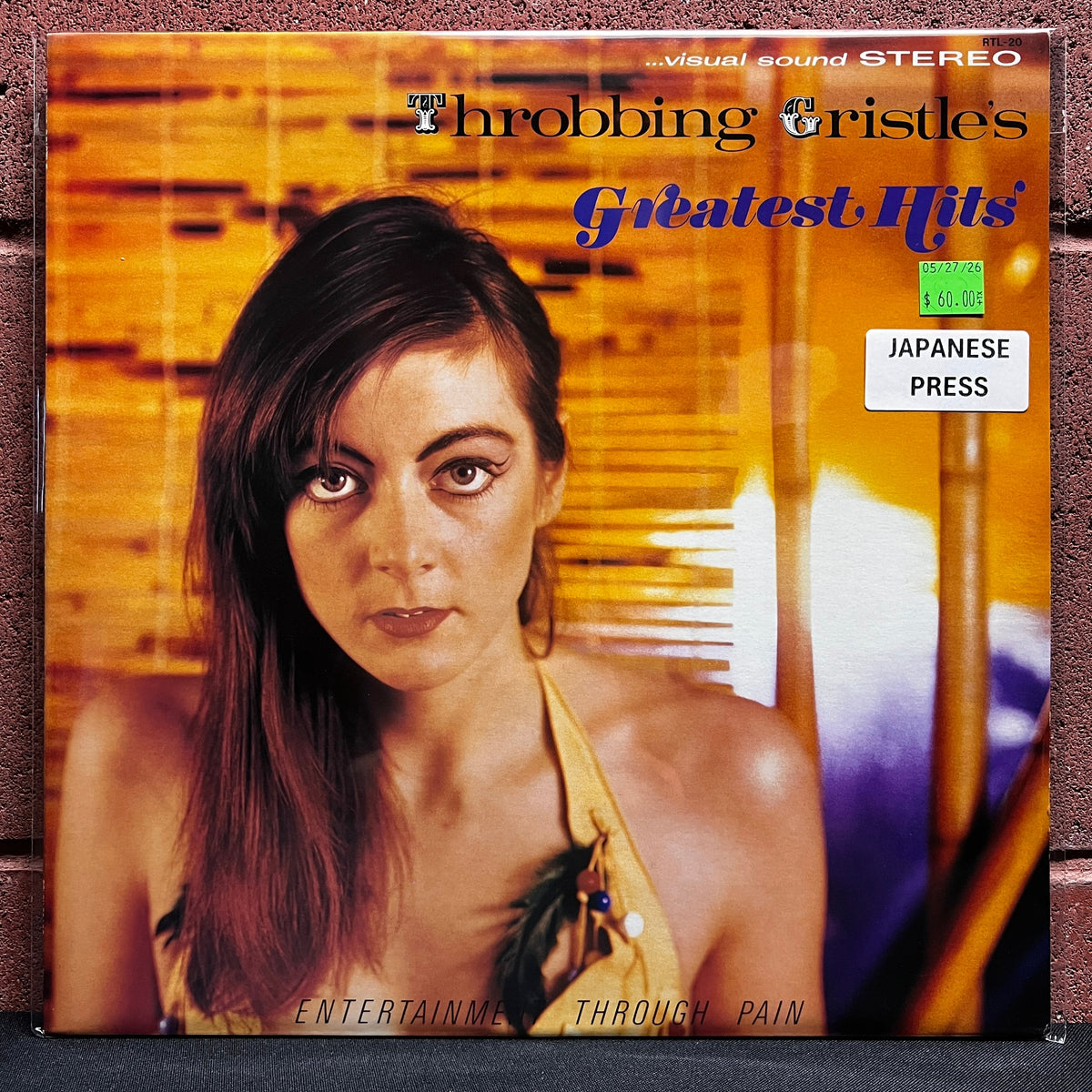 Used Vinyl: Throbbing Gristle "Throbbing Gristle's Greatest Hits (Entertainment Through Pain)" LP (1982 Japanese Issue)