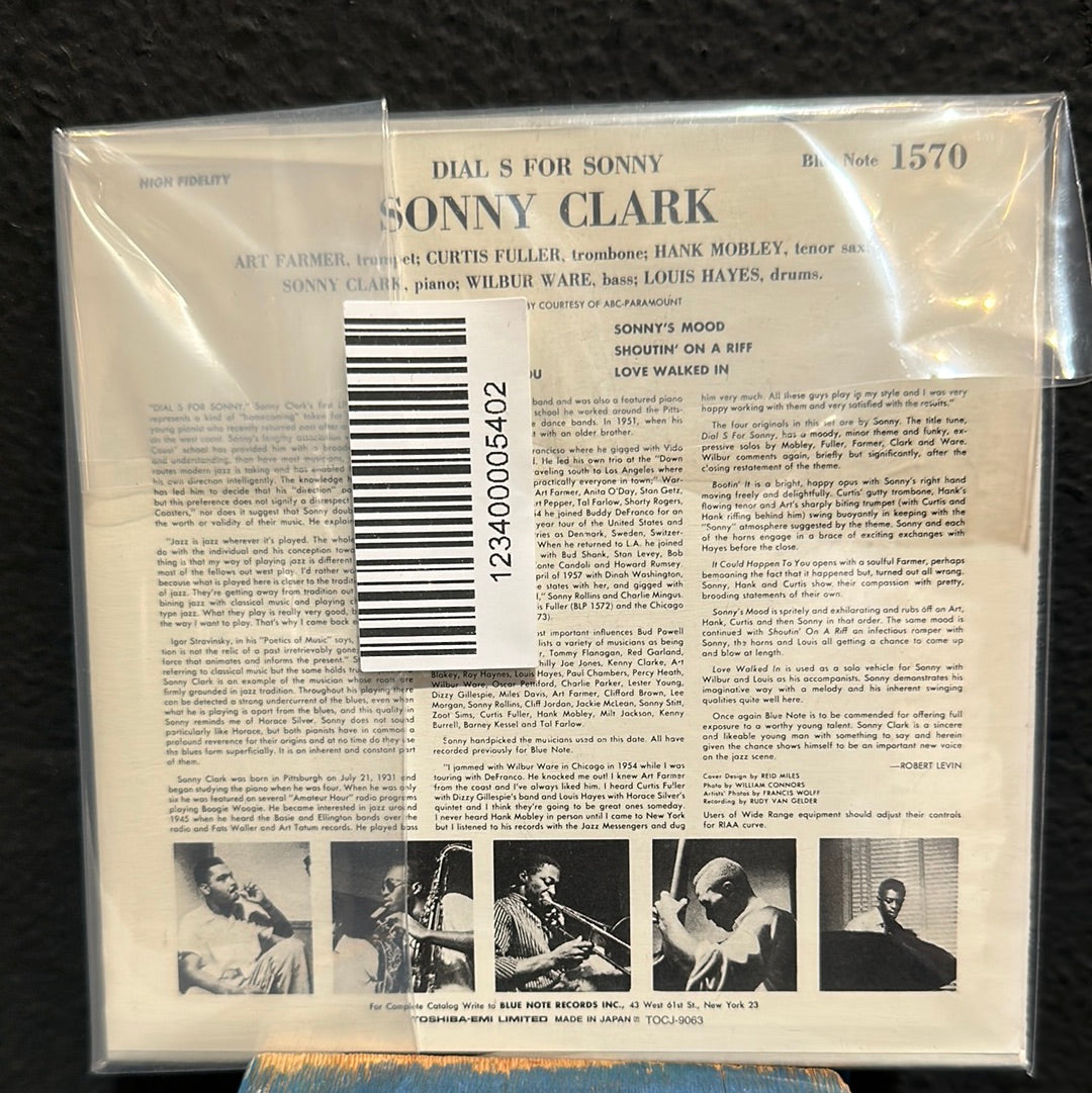 USED CD: Sonny Clark ‎"Dial S For Sonny" CD (Japanese Disc)