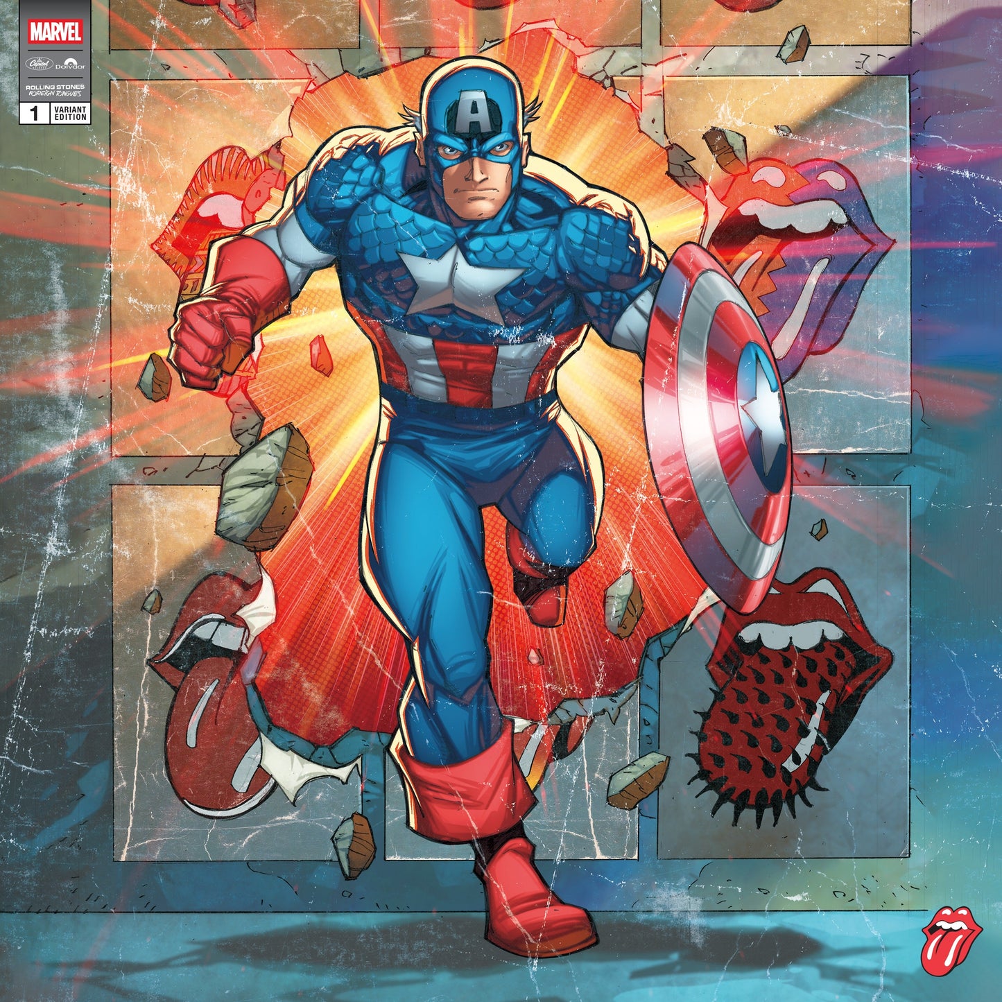 PRE-ORDER: The Rolling Stones "Foreign Tongues (Marvel Collector's Series)" 2xLP (Captain America Variant + Comic Book)