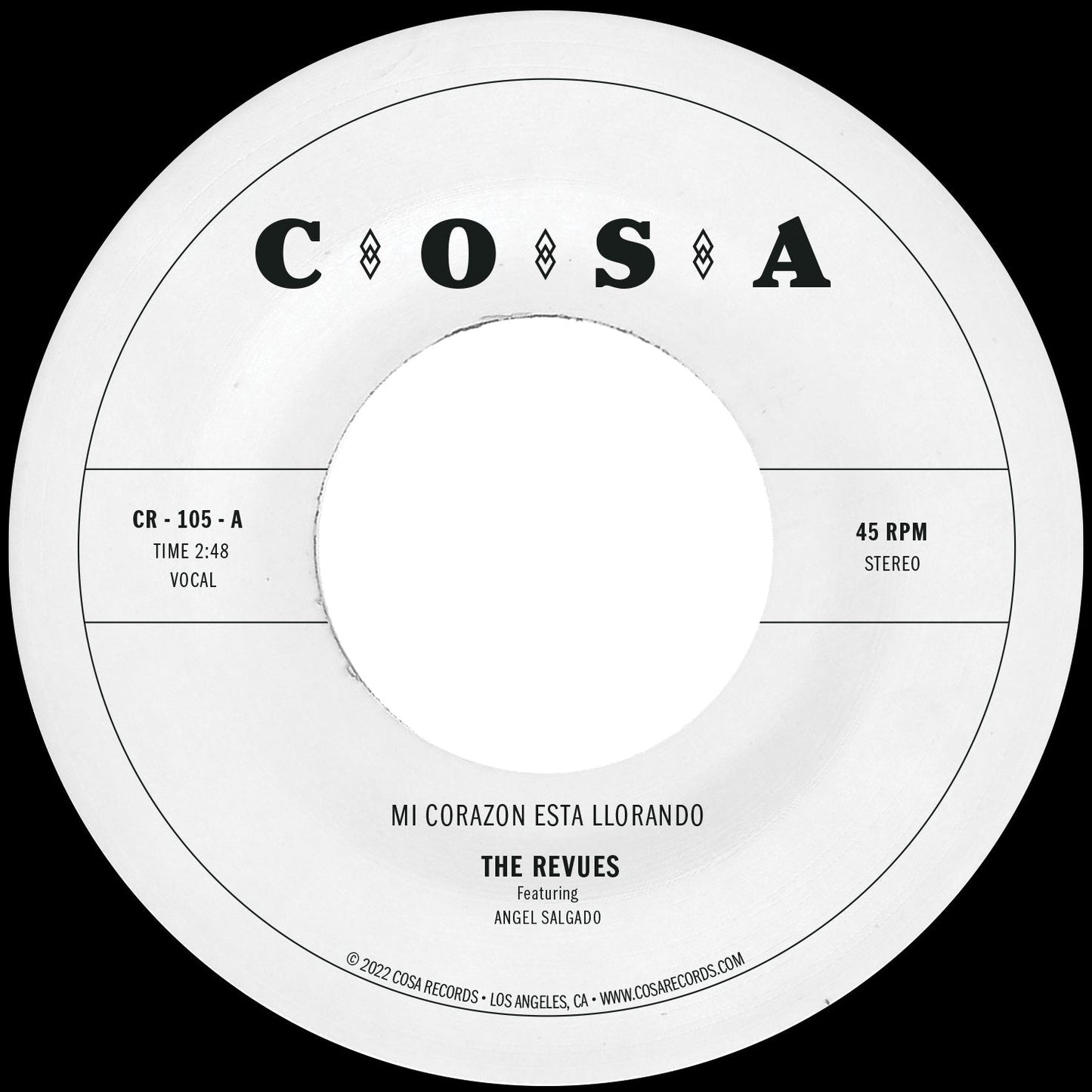 The Revues "Mi Corazón Esta Llorando" 7" (Color Vinyl)