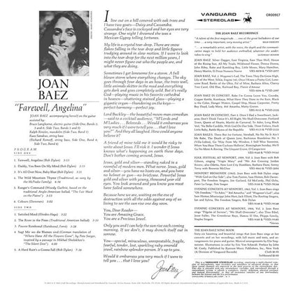 Joan Baez - Farewell, Angelina - LP
