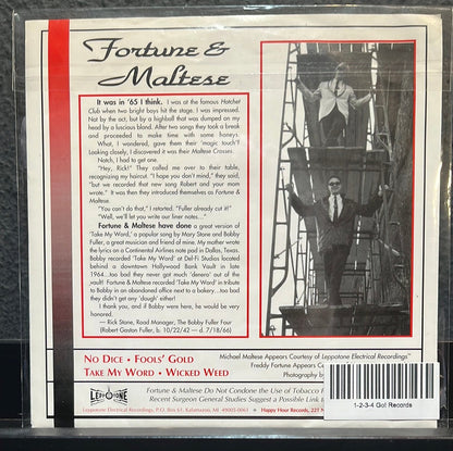 USED VINYL: Fortune & Maltese “No Dice” 7" (Red Vinyl)