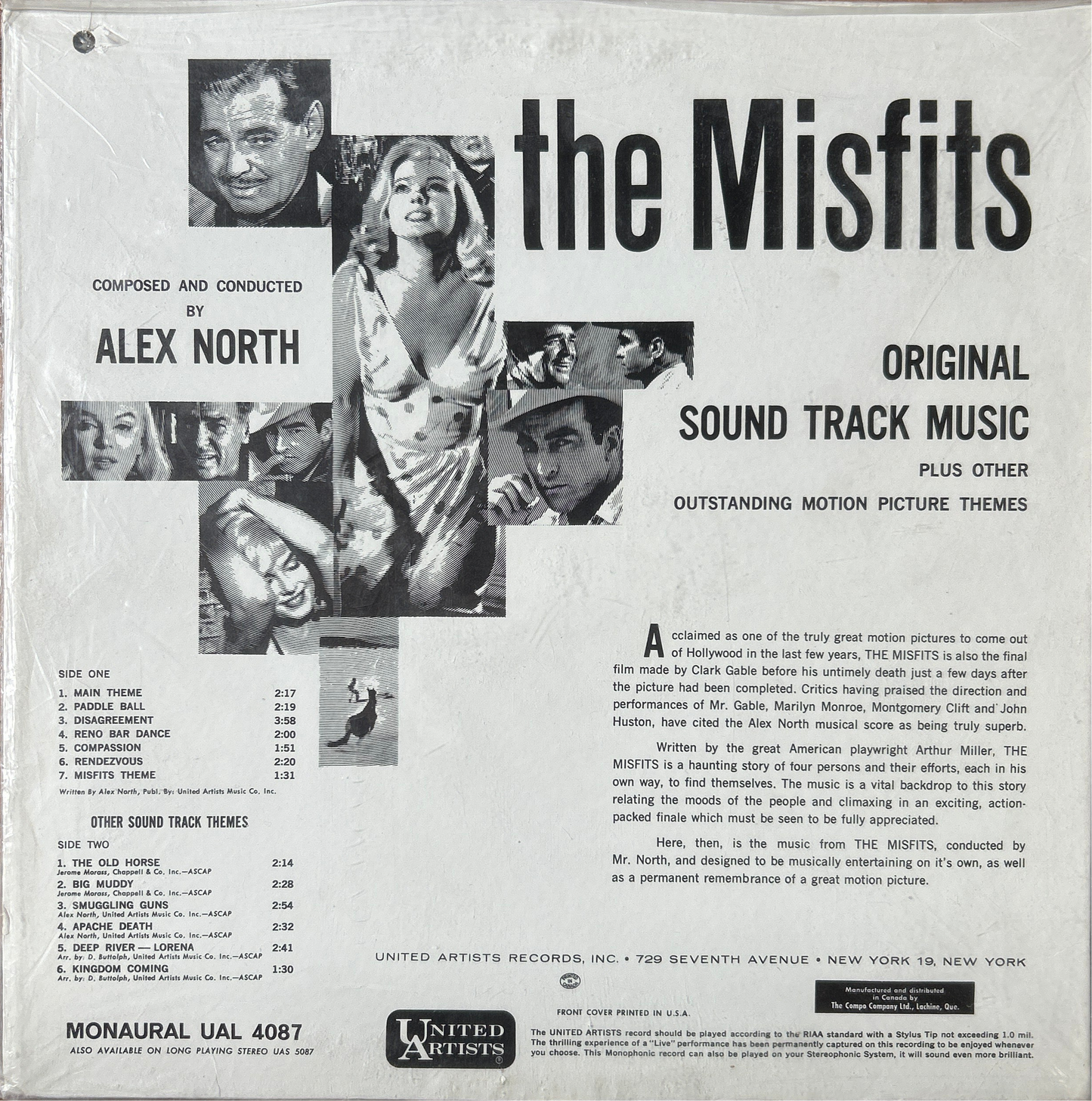 [Used LP] Soundtrack / The Misfits (Alex North)