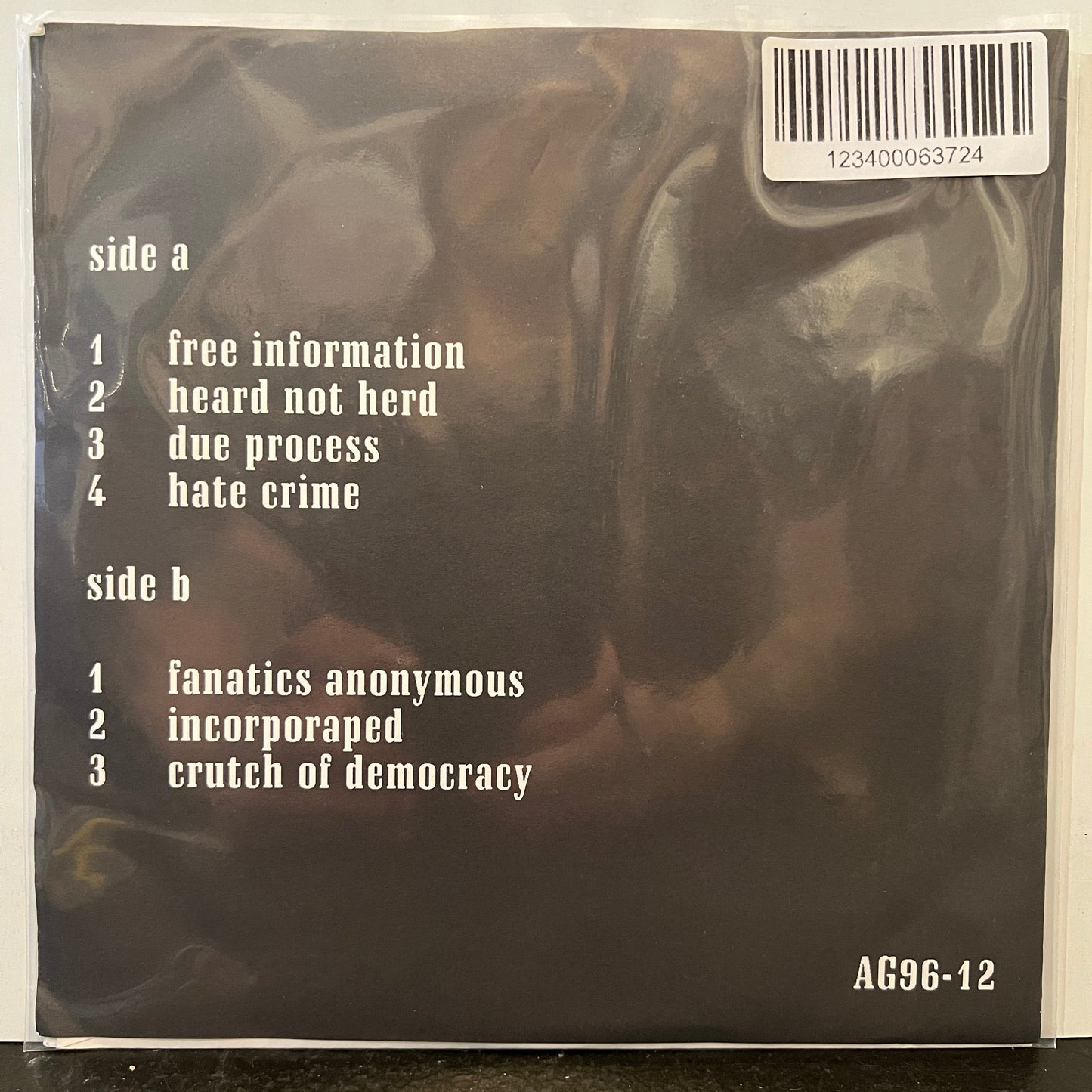 Used Vinyl: Abstain "1999 U.S. World Tour" 7"