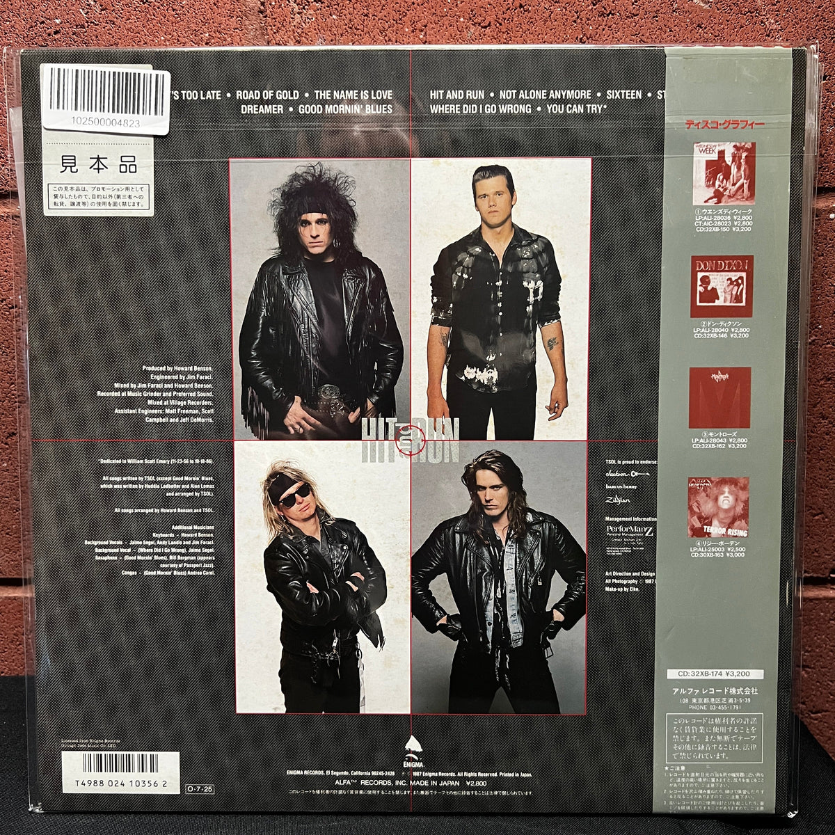 Used Vinyl: T.S.O.L. "Hit And Run" LP (1987 Japanese Promo Press)