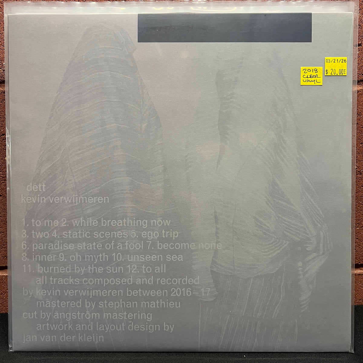 Used Vinyl: Kevin Verwijmeren "Dett" LP (2018 Belgian Press)
