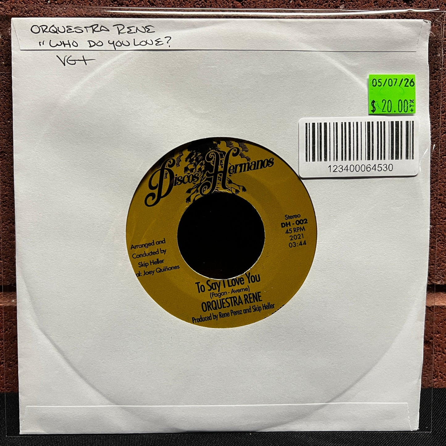 Used Vinyl: Orquestra Rene "Who Do You Love?" 7"