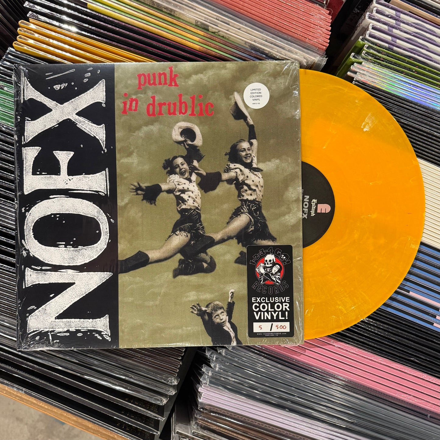 NOFX "Punk In Drublic" LP (1-2-3-4 Go! Exclusive Frosted Orange Color Vinyl)