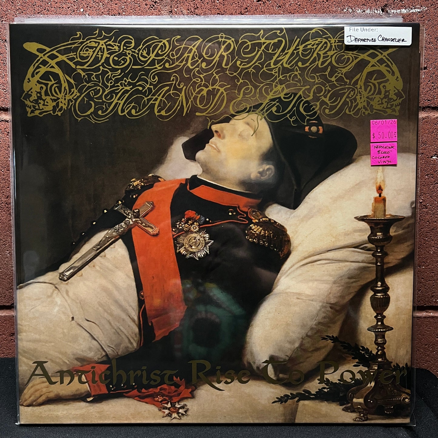 Used Vinyl: Departure Chandelier "Antichrist Rise To Power" LP (Napoleonic Blood colored vinyl)