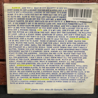 Used Vinyl: Positive Greed "Rape Is..." 7" (Blue Marbled vinyl)