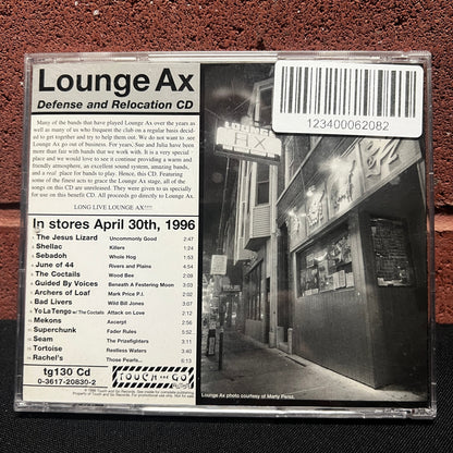 Used CD: Various Artists "Lounge Ax Defense and Relocation CD" CD (Promo copy, Feat. Jesus Lizard, GBV, Shellac, Sebadoh, Tortoise, etc))