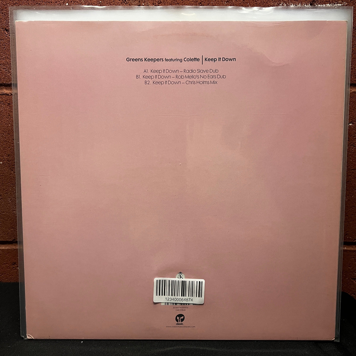 Used Vinyl: Greens Keepers w/Colette "Keep It Down" 12" (2004 UK Press)