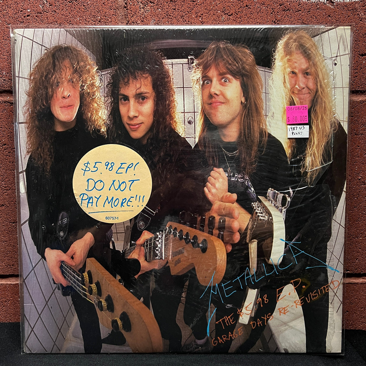 Used Vinyl: Metallica "The $5.98 E.P. - Garage Days Re-Revisited" LP (1987 US Allied Issue In Shrink w/ Hype!)