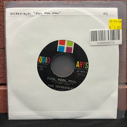 Used Vinyl: Incredibles "Fool Fool Fool" 7"
